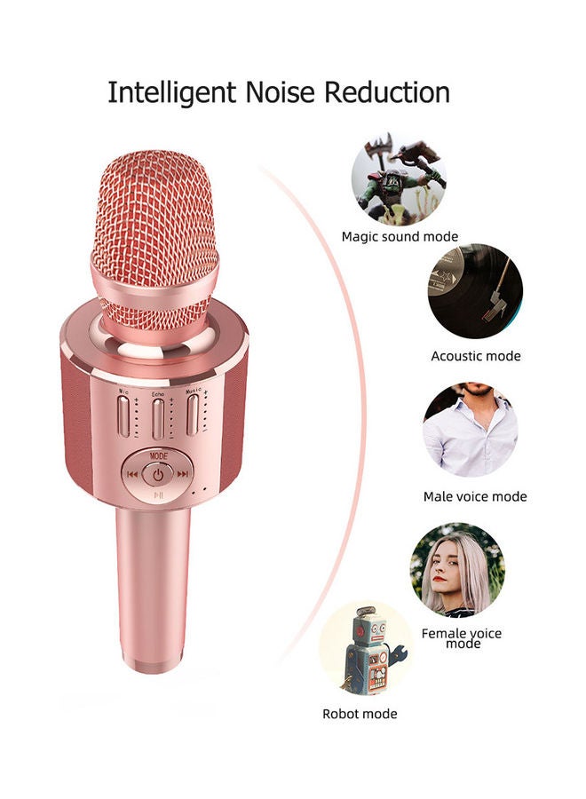 Handheld BT Wireless Mobile Phone Microphone I-7051 Rose Gold