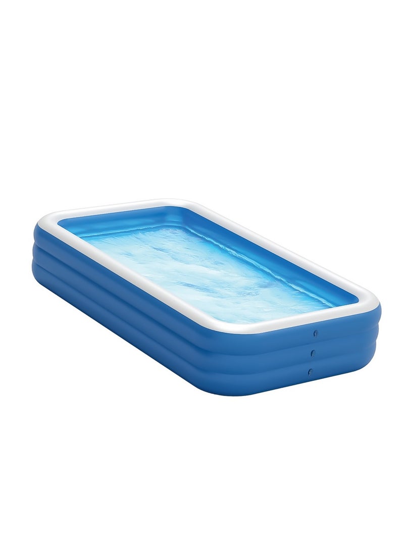 Inflatable Swimming Pool Small with Force Support and Sun Protection Durable Design for Comfortable Outdoor Fun, Green Lion GNINSPOOL2BL - Blue