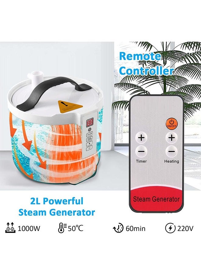 1 pcs Portable Steam Sauna Private  Room Sauna Tent Personal Folding Home Spa with Timer Remote Control 2L Steam Pot Carrying Bag for Detox Relaxation (Blue)