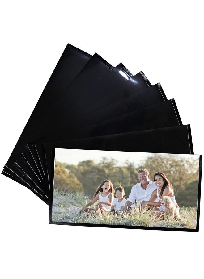 Christmas Greetings Picture Magnetic Photo Sleeves, Black, 8 X 4-Inch, 8 Pack