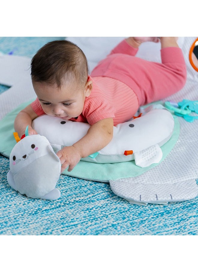 Tummy Time Prop & Play Baby Activity Mat With Support Pillow & Taggies - Polar Bear 35 X 29.5 In., Newborn And Up