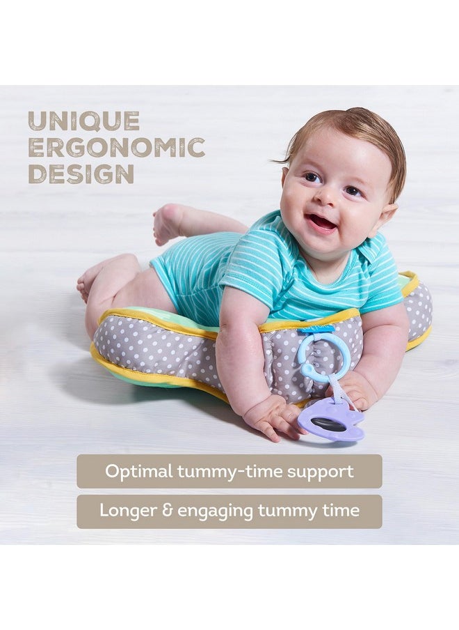 Baby Tummy Time Pillow | Perfect For 2-6 Months Old Babies, Enables Easier Development & Easier Parenting, Natural Developmental, Comfortable Tummy Time, Ergonomic Design, Detachable Toys