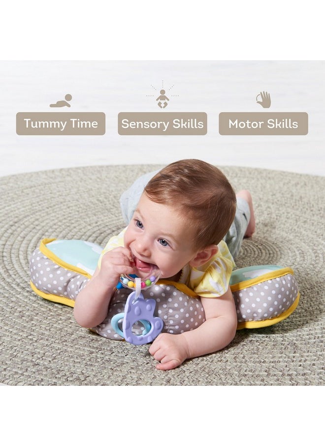 Baby Tummy Time Pillow | Perfect For 2-6 Months Old Babies, Enables Easier Development & Easier Parenting, Natural Developmental, Comfortable Tummy Time, Ergonomic Design, Detachable Toys