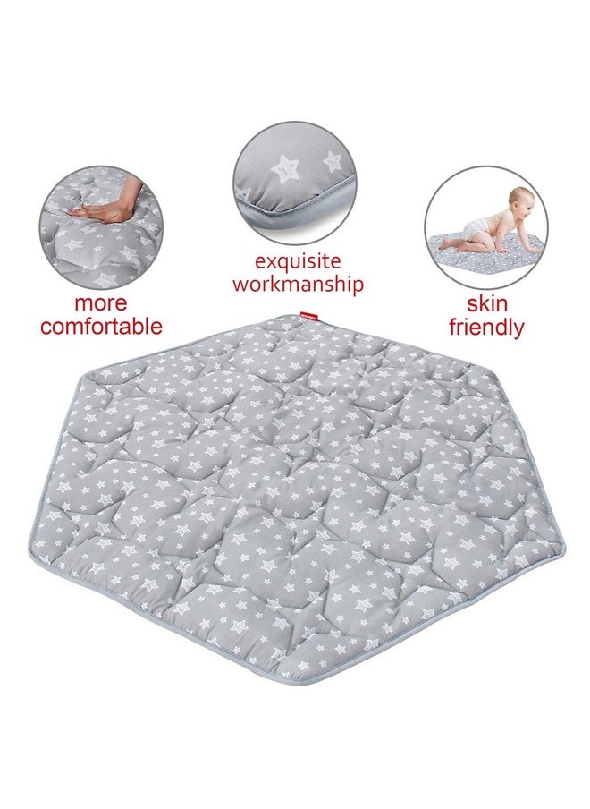 Hexagon Playpen Mat, Baby Playmat Fits Regalo Portable Play Yard 48 Inch And Hiccapop 53