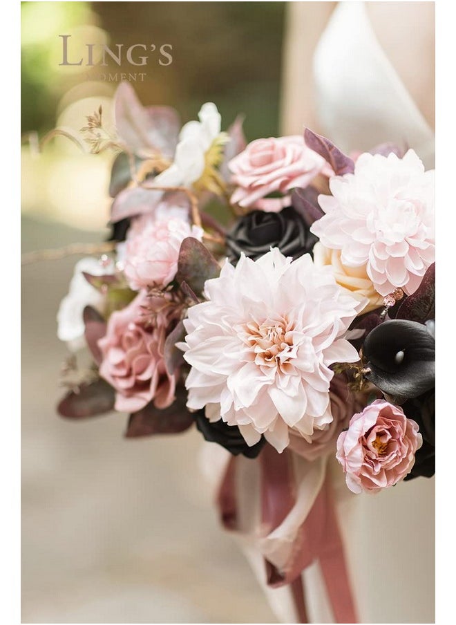 Artificial Flowers 9Pcs Silk Dahlia 5.5