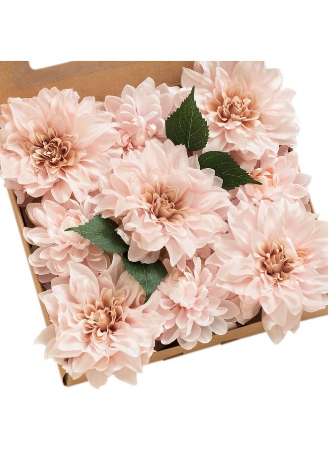 Artificial Flowers 9Pcs Silk Dahlia 5.5