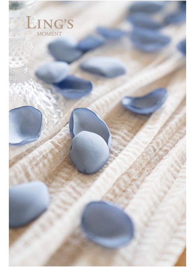 200Pcs Rose Petals, Silk Flower Petals For Wedding/Aisle/Flower Girl Baskets/Table Centerpiece Décor,Etc.Dusty Blue Baby Blue