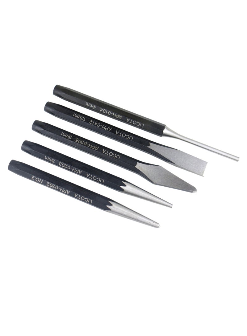 5-Piece Shock Cutting Tool Set Black/Silver