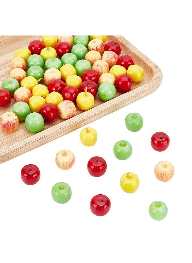 60Pcs 4 Styles Foam Fruit Artificial Mini Apple, Fake Apple For Home Kitchen Photography Party Decoration, 19-21Mm