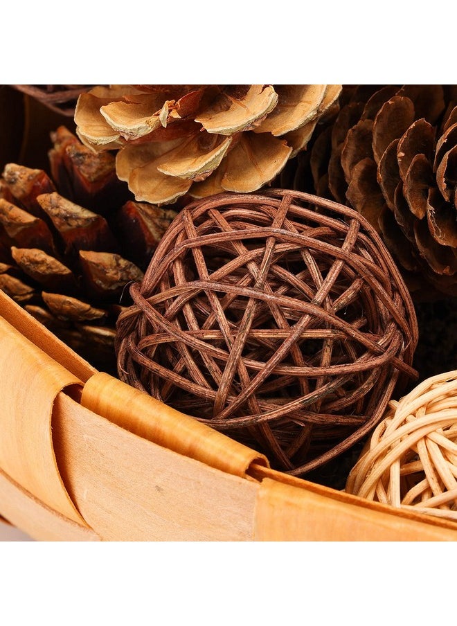 38Pcs Christmas Pine Cone Set, Artificial Acorns Berry Craft And Natural Pinecones Ornament Pine Picks Fake Fruit Decor Fall Decorating Kit