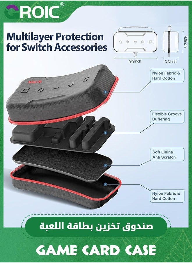 The Switch Case Compatible with Nintendo & OLED, Carry Bag for AC Adapter and Joy-Pad, Protective Portable Travel OLED Carrying Games Accessories