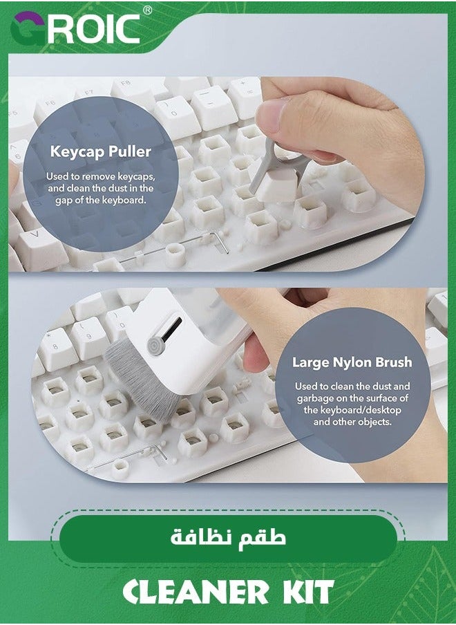 Electronics Cleaner Kit, 6-in-1 Keyboard Cleaning Multifunctional Electronic Tool for Earbuds/Phone/Laptop/PC Monitor/Camera/Watch