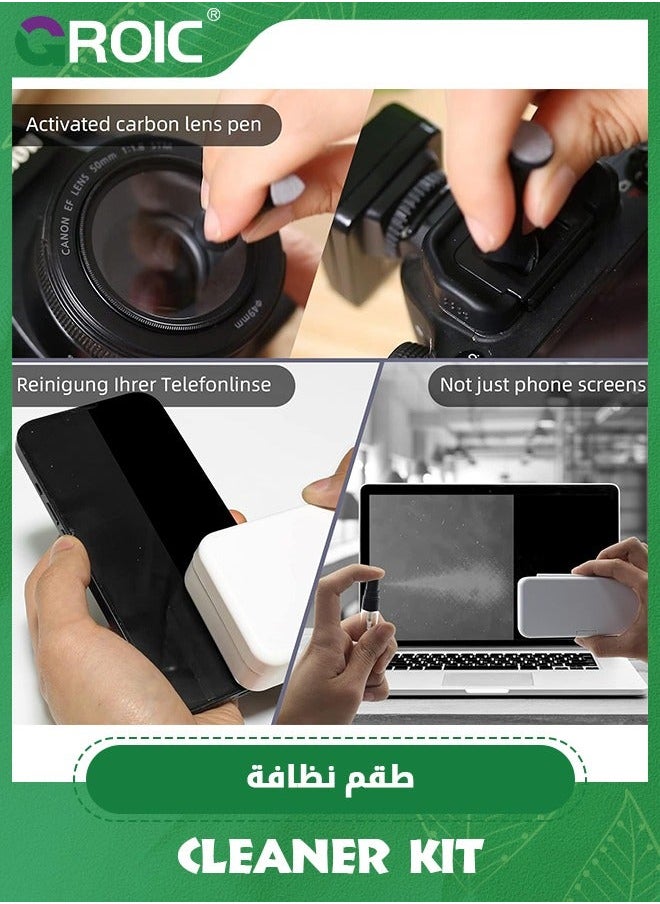 18 in 1 Electronic Cleaner Kit, Laptop Screen Keyboard Cleaning Kit with 3 Earbud Pen for Airpod iPhone iPad MacBook Pro, Brush Tool Computer, Camera Lens, PC Monitor, Cell Phone