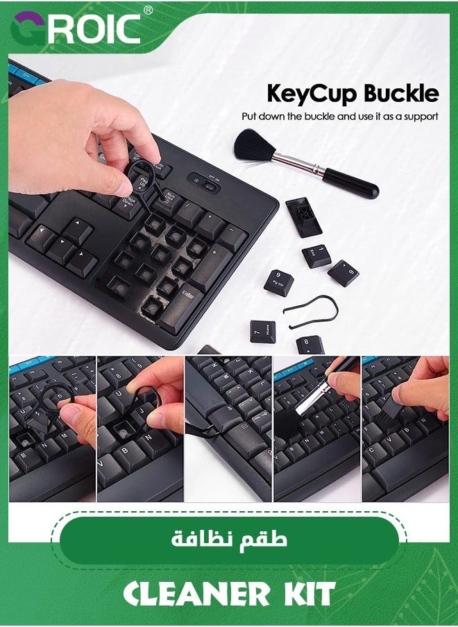 18 in 1 Electronic Cleaner Kit, Laptop Screen Keyboard Cleaning Kit with 3 Earbud Pen for Airpod iPhone iPad MacBook Pro, Brush Tool Computer, Camera Lens, PC Monitor, Cell Phone