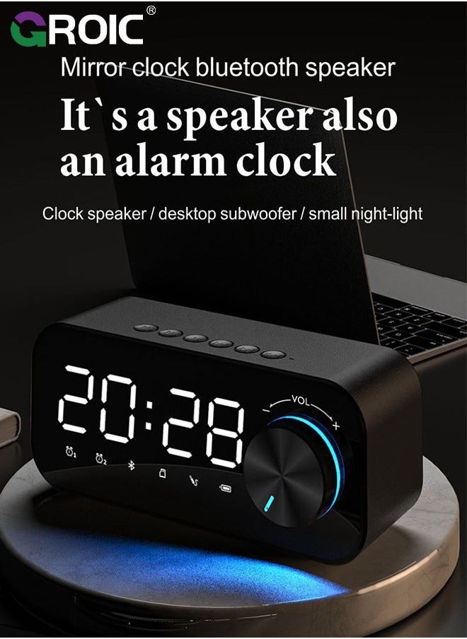 Dual Alarm Clock Radio with Weekday/Weekend, LED Display for Bedroom, USB Charging Port, Precise Volume Control, Auto-Off Timer