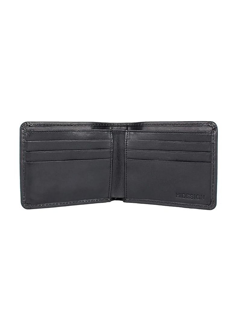 Hidesign CW 001 Compact Bifold Wallet for Men, Genuine Leather, Minimalist and Durable Design - Black