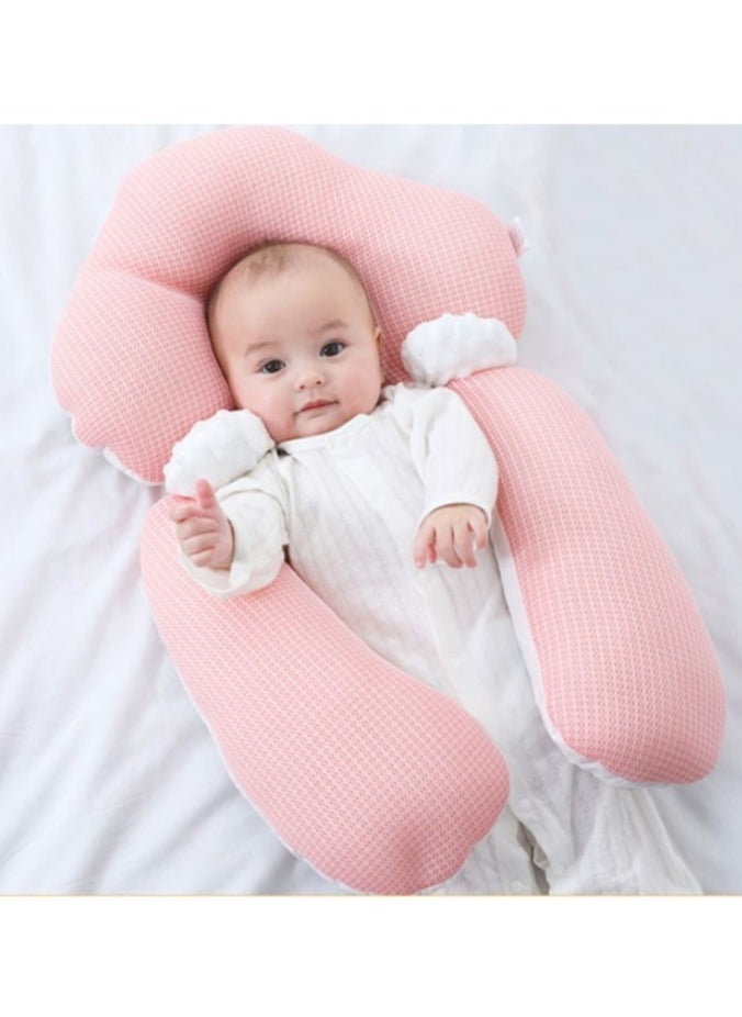 Newborn Baby Shaping Pillows Adjustable Anti-rollover Side Sleeping Pillow Positioning Soothing Baby Pillows for 0-36 Monthsor Newborn Baby