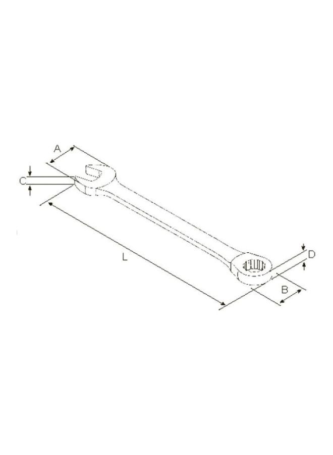 72-Teeth Combination Ratchet Wrench Silver 19x2.7x1cm