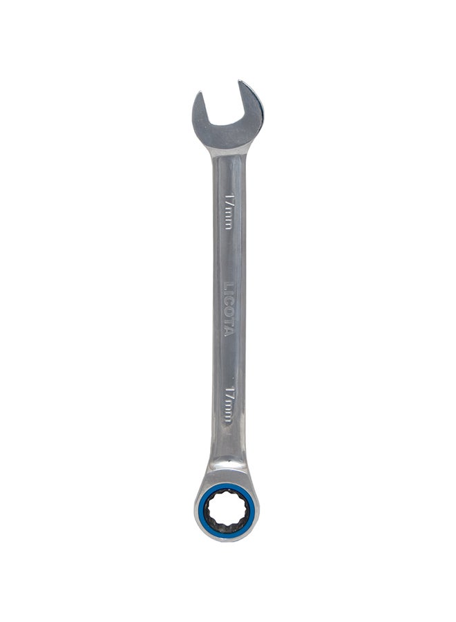 72-Teeth Combination Ratchet Wrench Silver 17mm