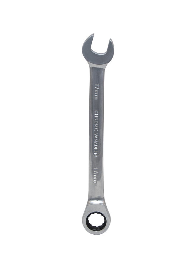 72-Teeth Combination Ratchet Wrench Silver 17mm