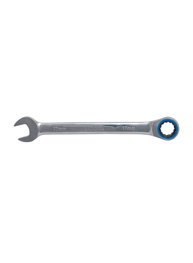 72-Teeth Combination Ratchet Wrench Silver 17mm