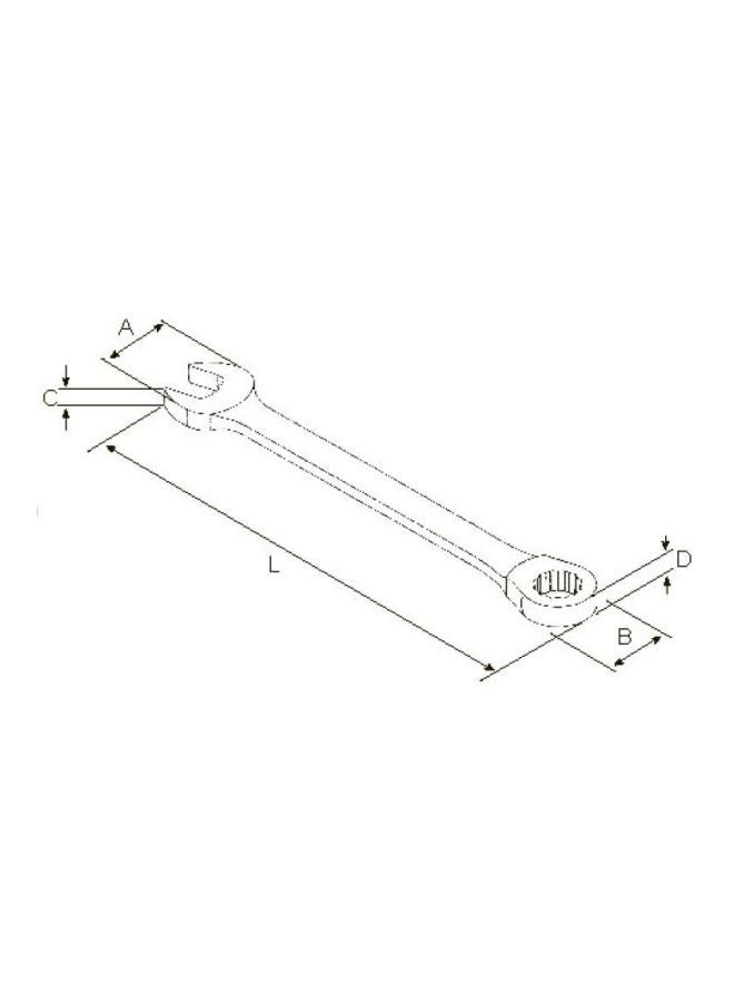 Combination 72-Teeth Ratchet Wrench Silver 17.4x2.4x1cm