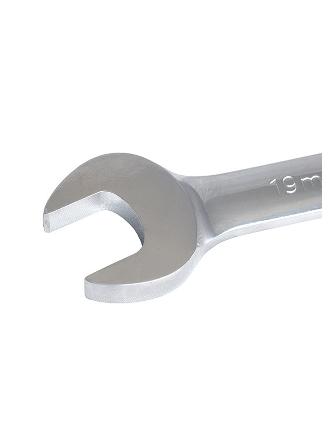 72-Teeth Combination Ratchet Wrench Silver