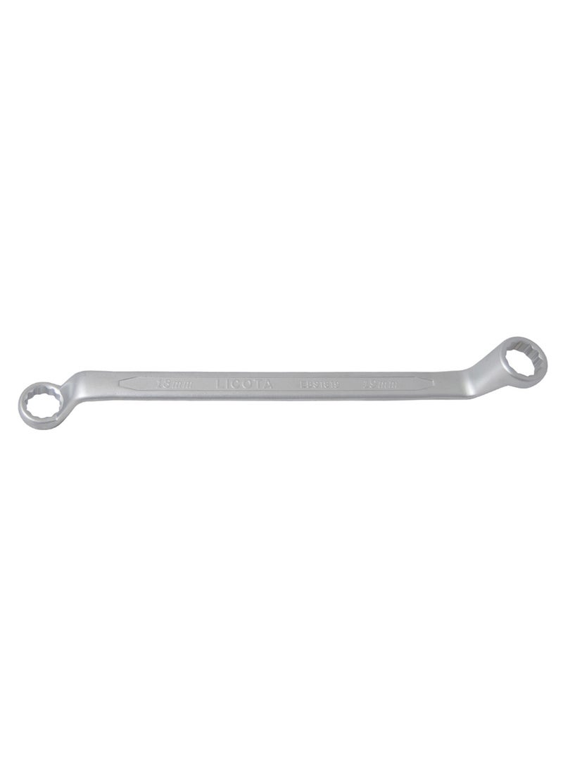 75-Degree Angled Double Ring Wrench Silver