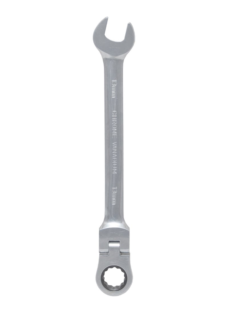 Flexible Ratchet Combination Wrench Silver/Blue/Black