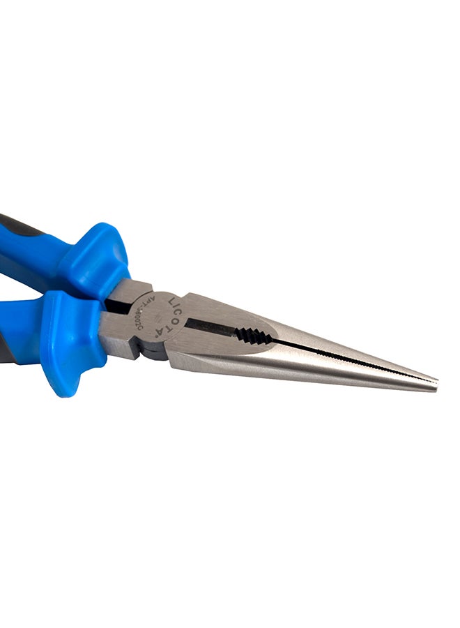 Long Nose Pliers Blue/Black/Silver 200mm