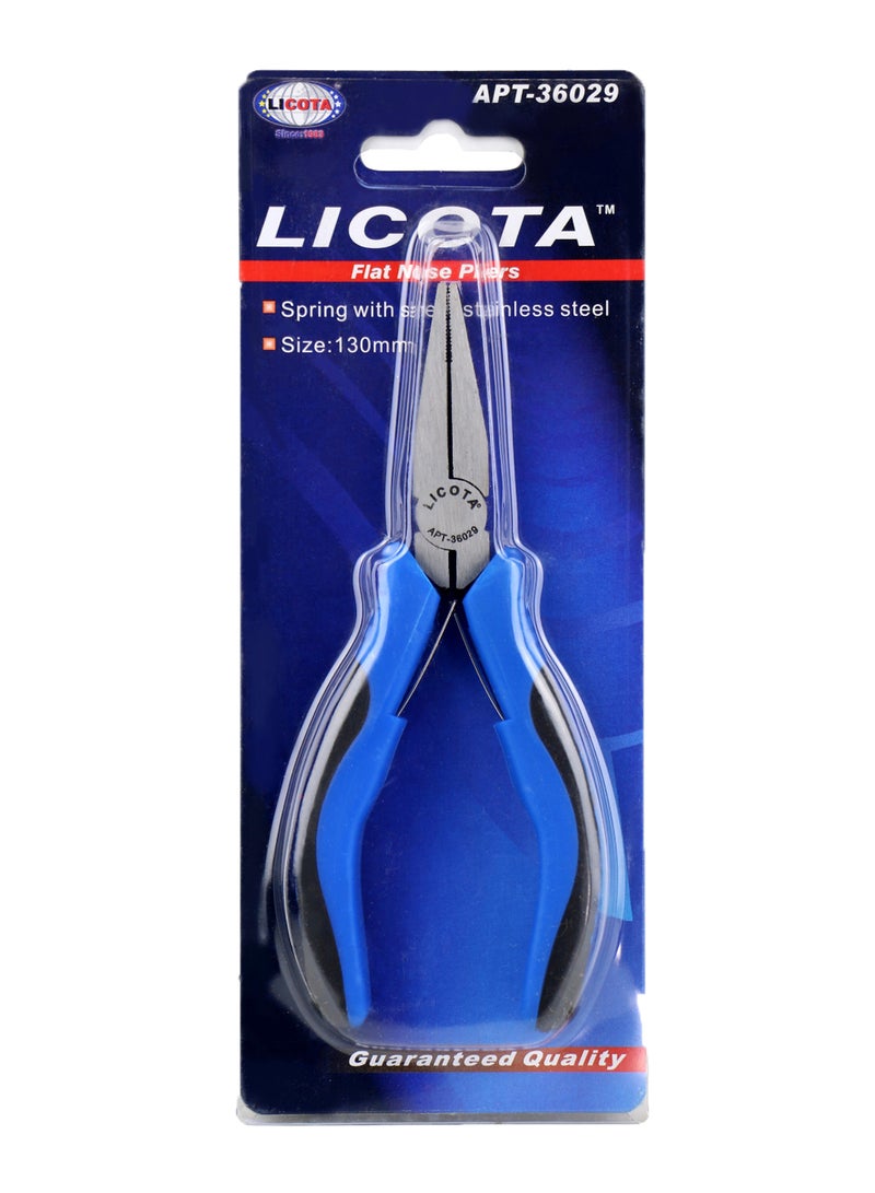 Flat Nose Plier Black/Blue/Silver 130mm