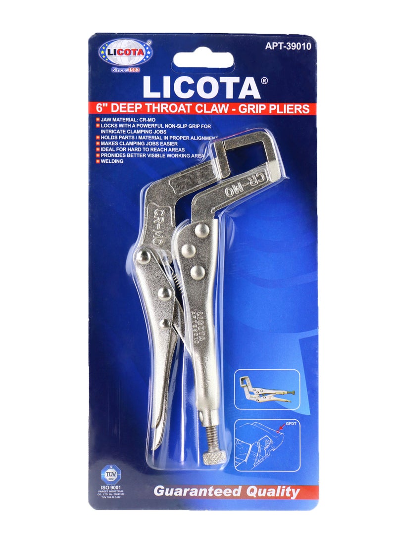 Hand Vice Vise Figured Plier With Deep Capture Silver