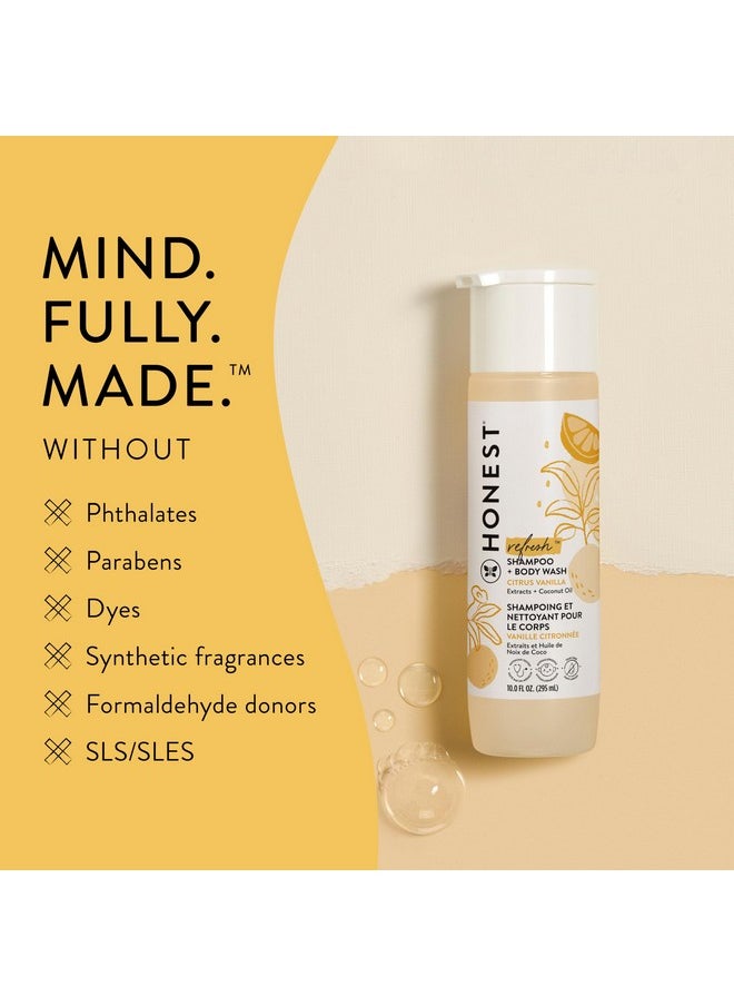 2-In-1 Cleansing Shampoo + Body Wash | Gentle For Baby | Naturally Derived, Tear-Free, Hypoallergenic | Citrus Vanilla Refresh, 18 Fl Oz