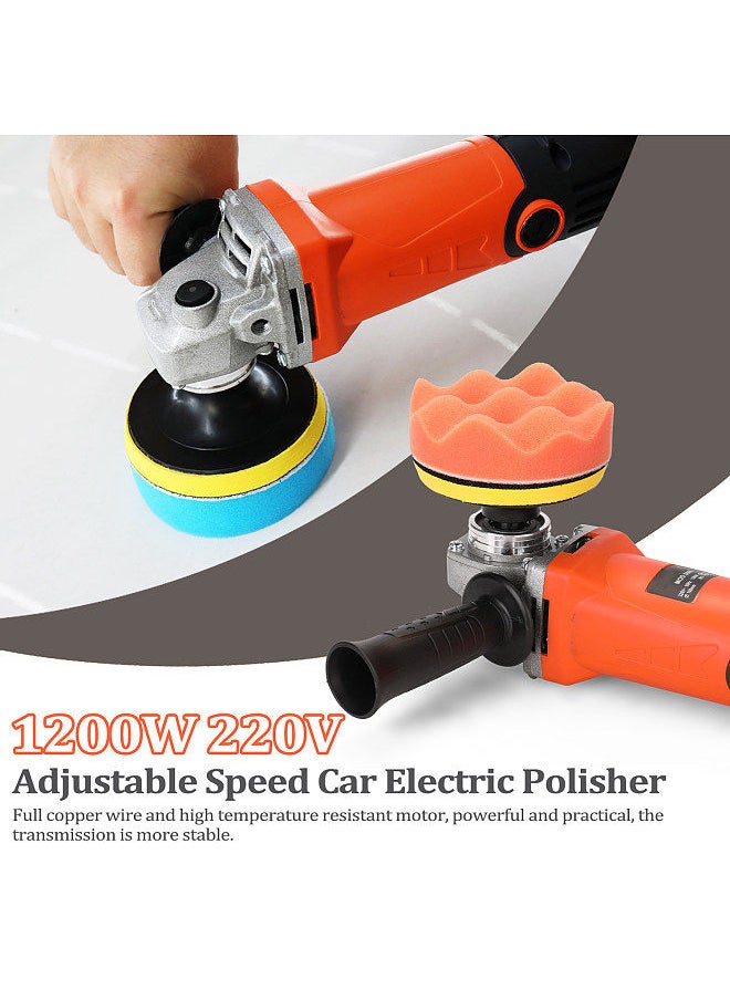 1200W 220V Adjustable Speed Car Electric Polisher Waxing Machine Automobile Furniture Polishing Tool