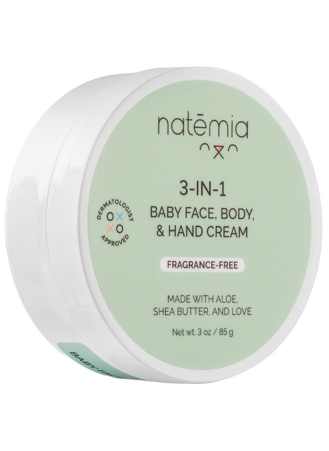 Baby Moisturizing Cream For Face, Body, & Hands - Baby Lotion For Newborn, Baby Cream For Dry Skin, Formulated With Natural Shea Butter And Aloe Vera To Hydrate Skin, Baby Body Lotion, 3 Oz