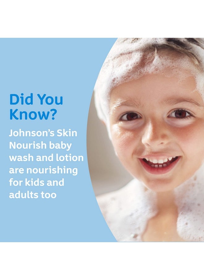 Johnson'S Skin Nourish Moisturizing Baby Lotion With Aloe Vera Scent & Vitamin E, Gentle & Lightweight Body Lotion For The Whole Family, Hypoallergenic, Dye-Free, 16.9 Fl. Oz