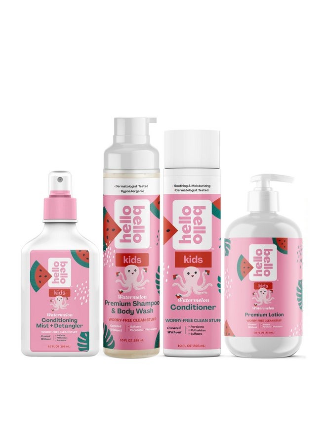 Kids Premium Lotion - Gentle Hypoallergenic Vegan Formula To Nourish And Moisturize - Watermelon Scented - 16 Fl Oz