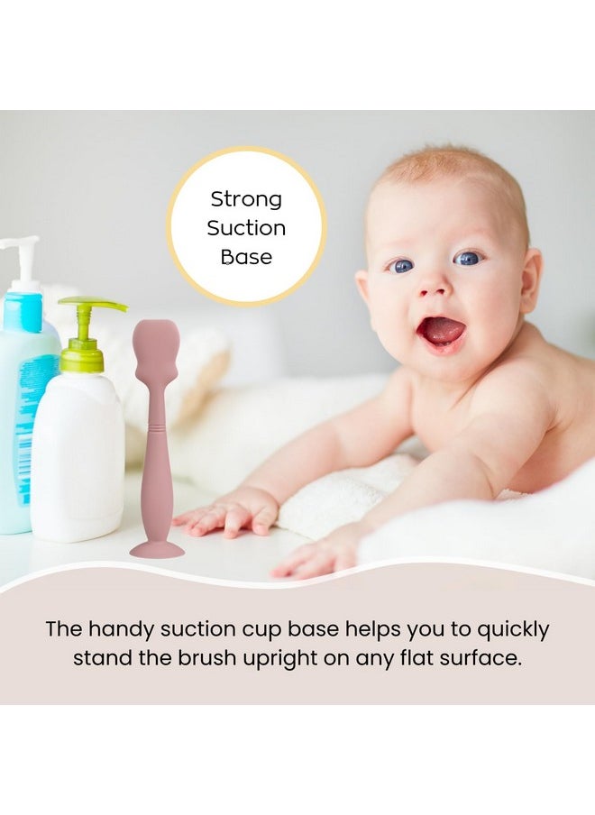 Large Size Baby Diaper Cream Spatula Applicator Soft Silicone Baby Butt Paste Spatula （2Packs, Sage/Blush)