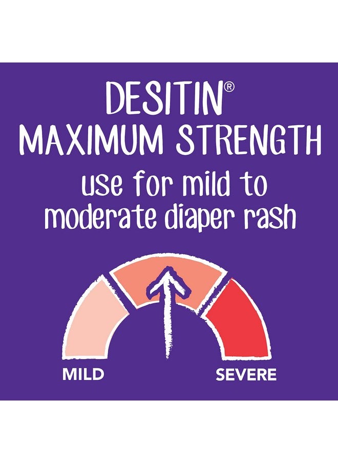 Maximum Strength Baby Diaper Rash Cream, 40% Zinc Oxide For Treatment, Relief & Prevention, Hypoallergenic, Phthalate- & Paraben-Free Paste, Protects Skin For 12 Hours, 4.8 Oz