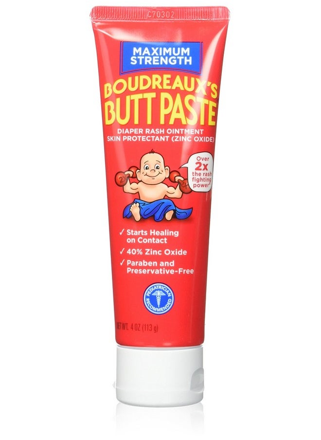 Boudreauxs Maximum Strength Butt Paste - 4 Oz (Pack Of 2)