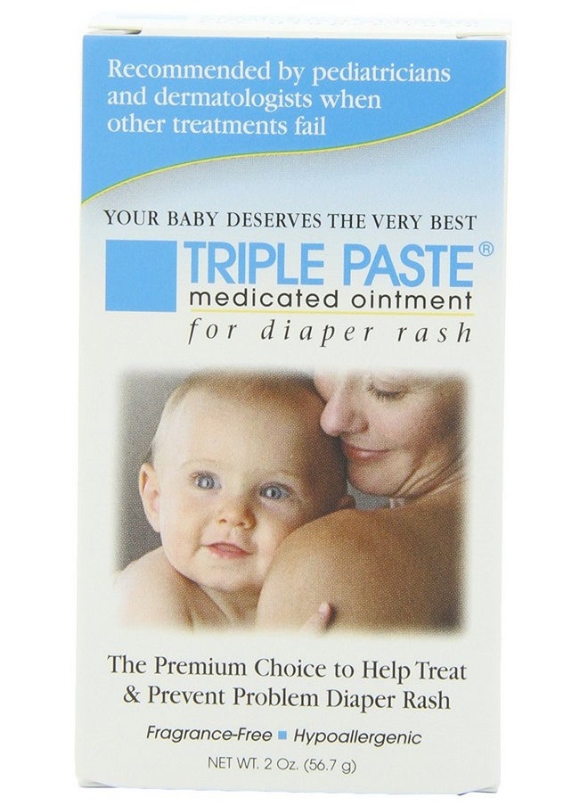 Triple Paste Medicated Ointment For Diaper Rash, 2-Ounce (Pack Of 2)