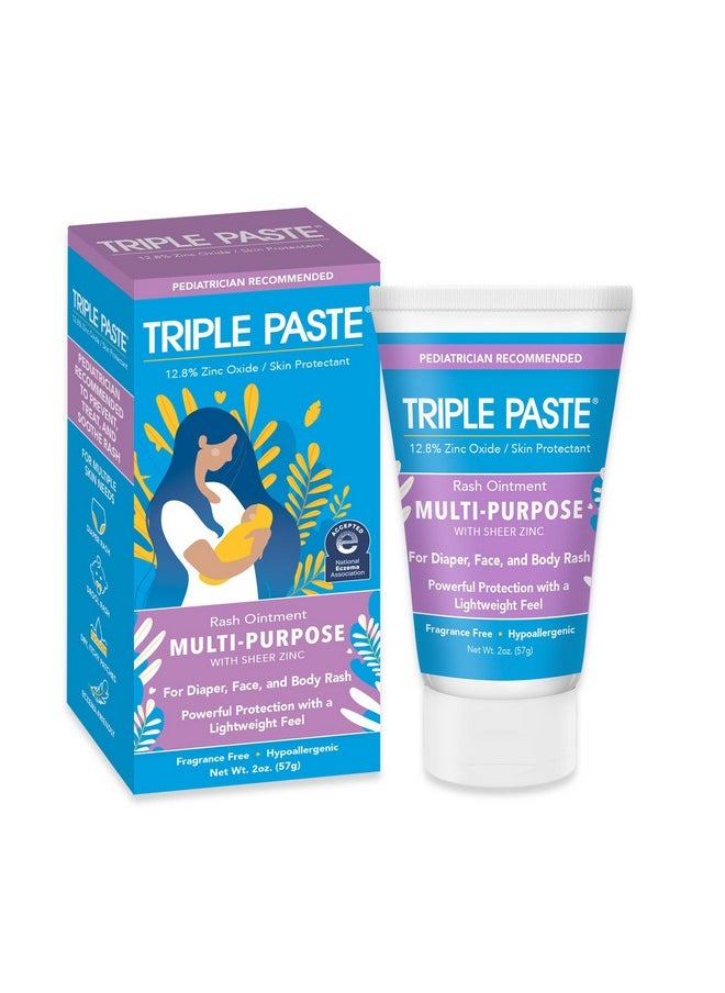 Multi-Purpose Baby Healing Ointment - 2 Oz Tube - Diaper Rash Cream And Skin Protectant For Hands, Face & Bottom Treats, Soothes & Prevents With Zinc Oxide (Packaging May Vary)