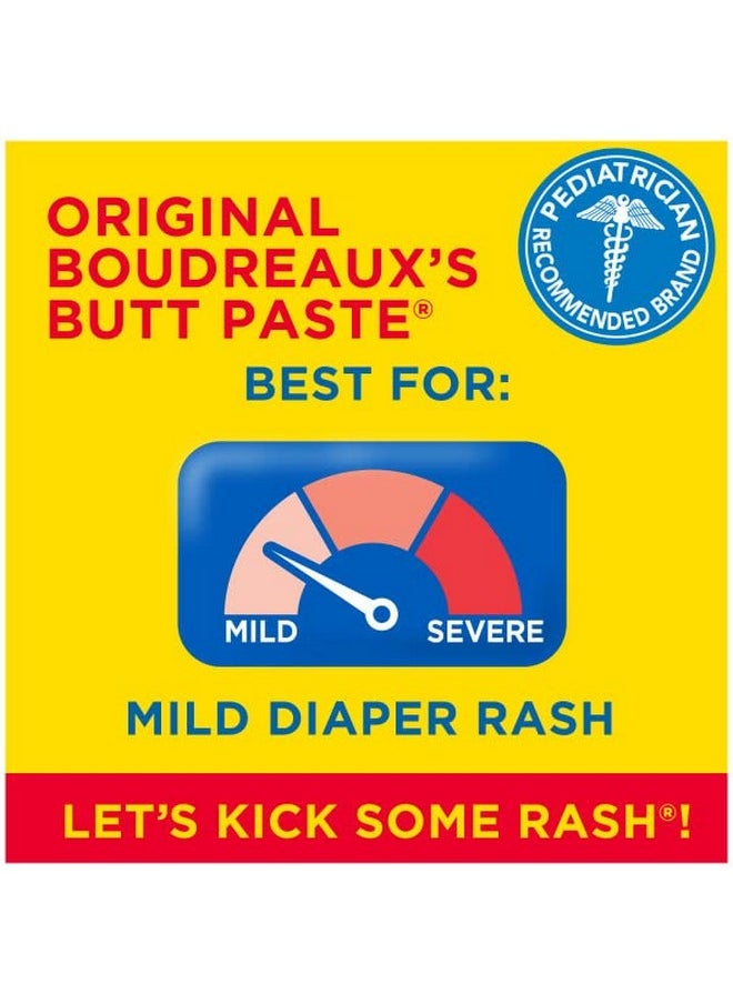 Boudreauxs Butt Paste Diaper Rash Ointment, Vjbqdk, Original - Contains 16% Zinc Oxide - Pediatrician Recommended - Paraben And Preservative-Free - 2Pack (4 Ounce)