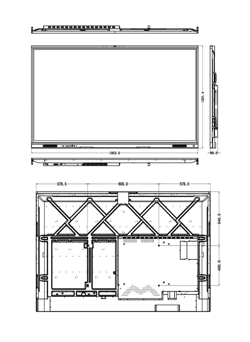 SPLKTECH Interactive Whiteboard 86