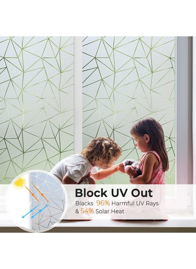 Window Privacy Film Frosted Glass Decorative Thermal Film,Static Cling Bathroom Insulation Film Heat Blocking,Peel And Stick Front Door Home Opaque Cover Day And Night,17.5 X 78.7 Inch,Pure