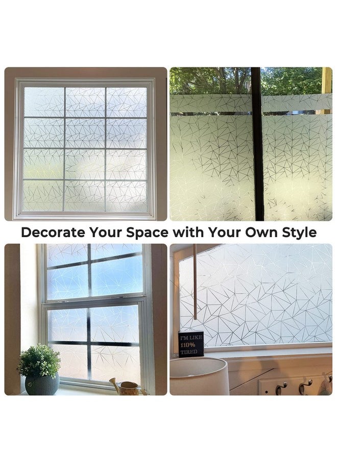 Window Privacy Film Frosted Glass Decorative Thermal Film,Static Cling Bathroom Insulation Film Heat Blocking,Peel And Stick Front Door Home Opaque Cover Day And Night,17.5 X 78.7 Inch,Pure
