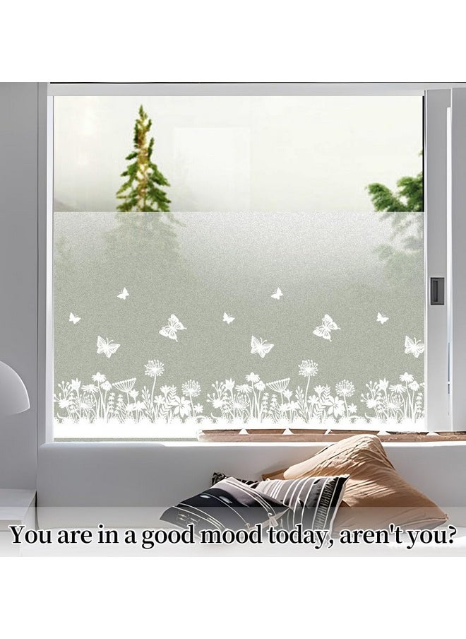 Window Privacy Film With Installation Tools, Adhesive Peel And Stick Stained Glass Static Cling No Glue Waterproof For Home Decor, A236, 17.7'' X 78.7''