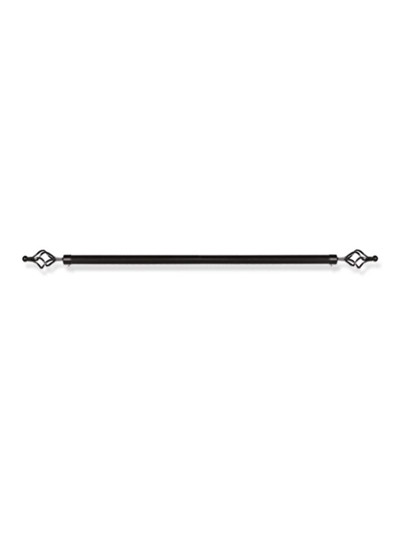 2.4M Black Adjustable Curtain Rod