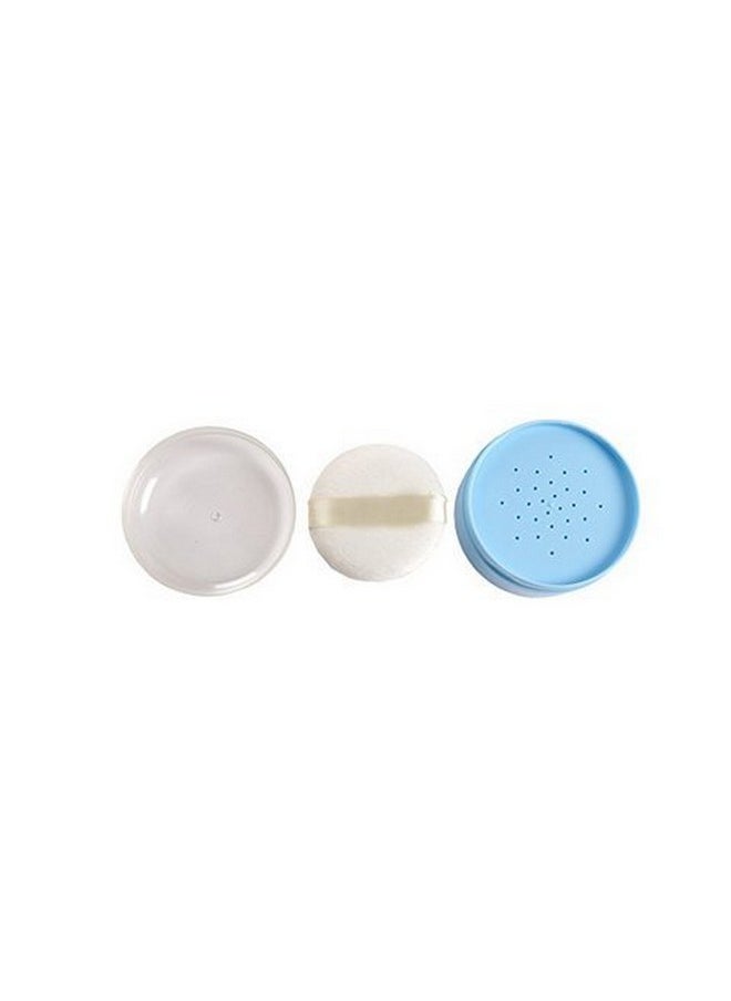 1Pcs Empty Storage Body Talcum Powder Container With Sifter And Powder Puffs Make-Up Loose Powder Box Case Holder For Home And Travel(Blue)