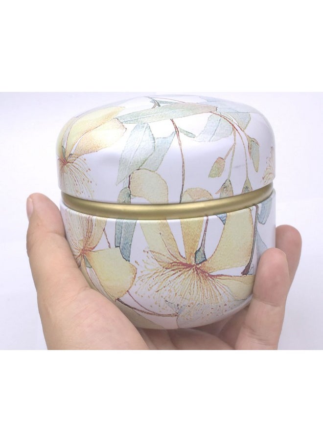 Powder Case With Powder Puff For Body Powder Container Dusting Powder Case For Baby&Mom (Gloden Flower)